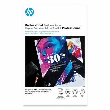 Hp Inkjet Brochure Paper, 98 Bright, 48 lb Bond Weight, 11 x 17, White, PK150 CG932A